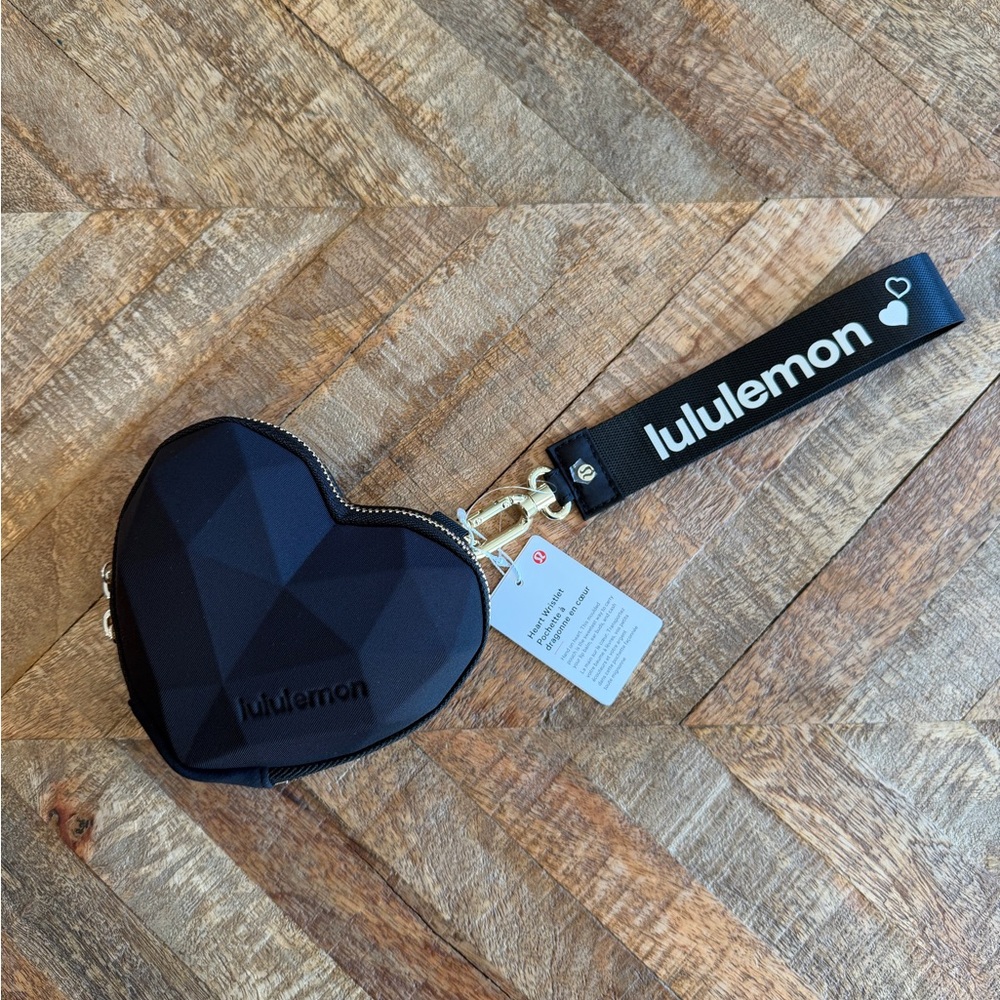 lululemon athletica Black 3D Geometric Heart Clutch - SOLD OUT ONLINE